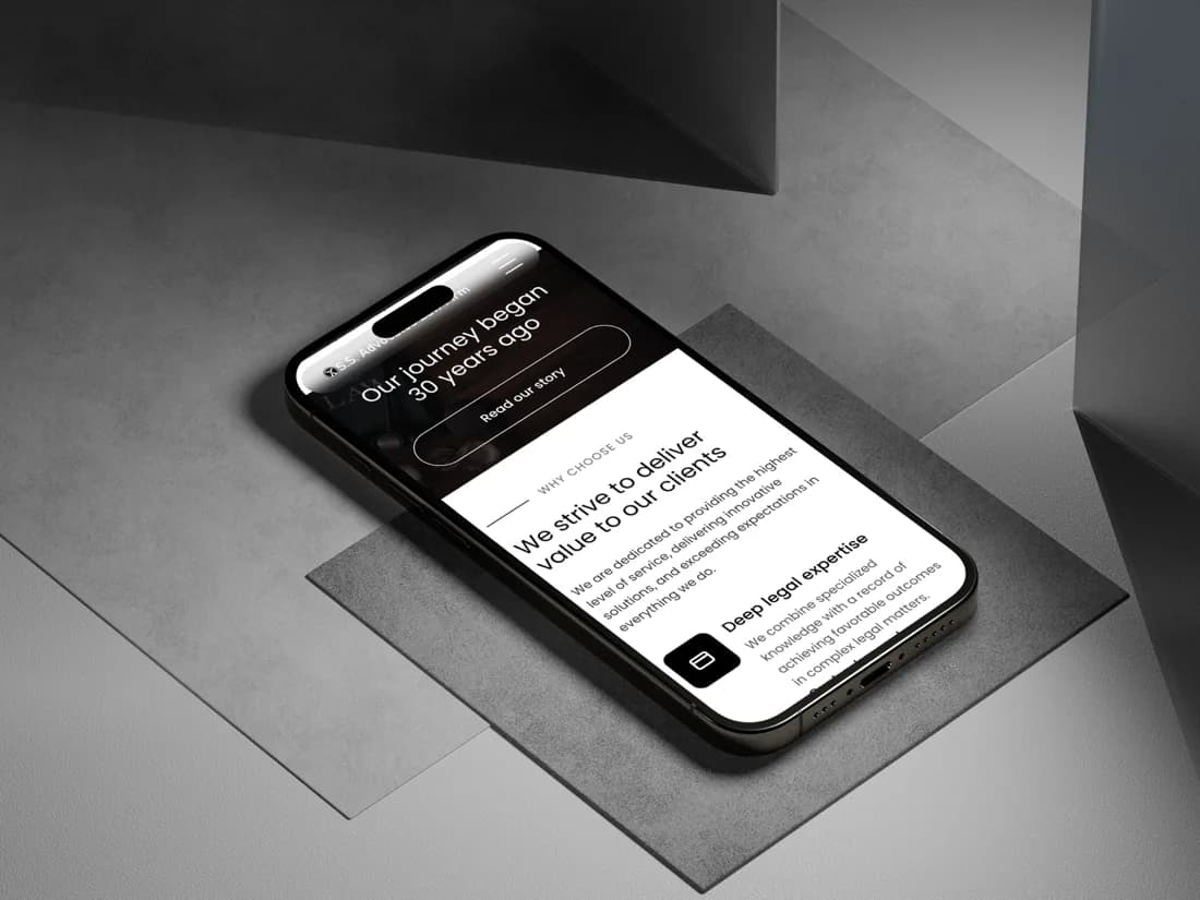 SS Advocates mobile screens