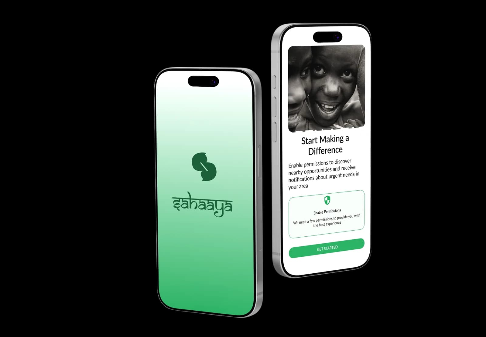 Sahaaya onboarding screen