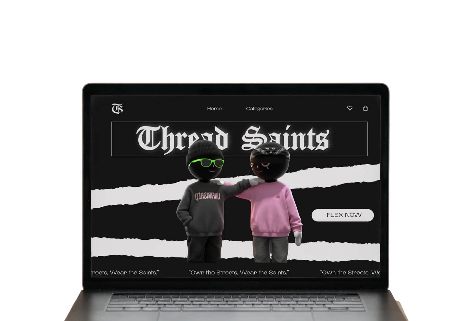 ThreadSaints screen mockup